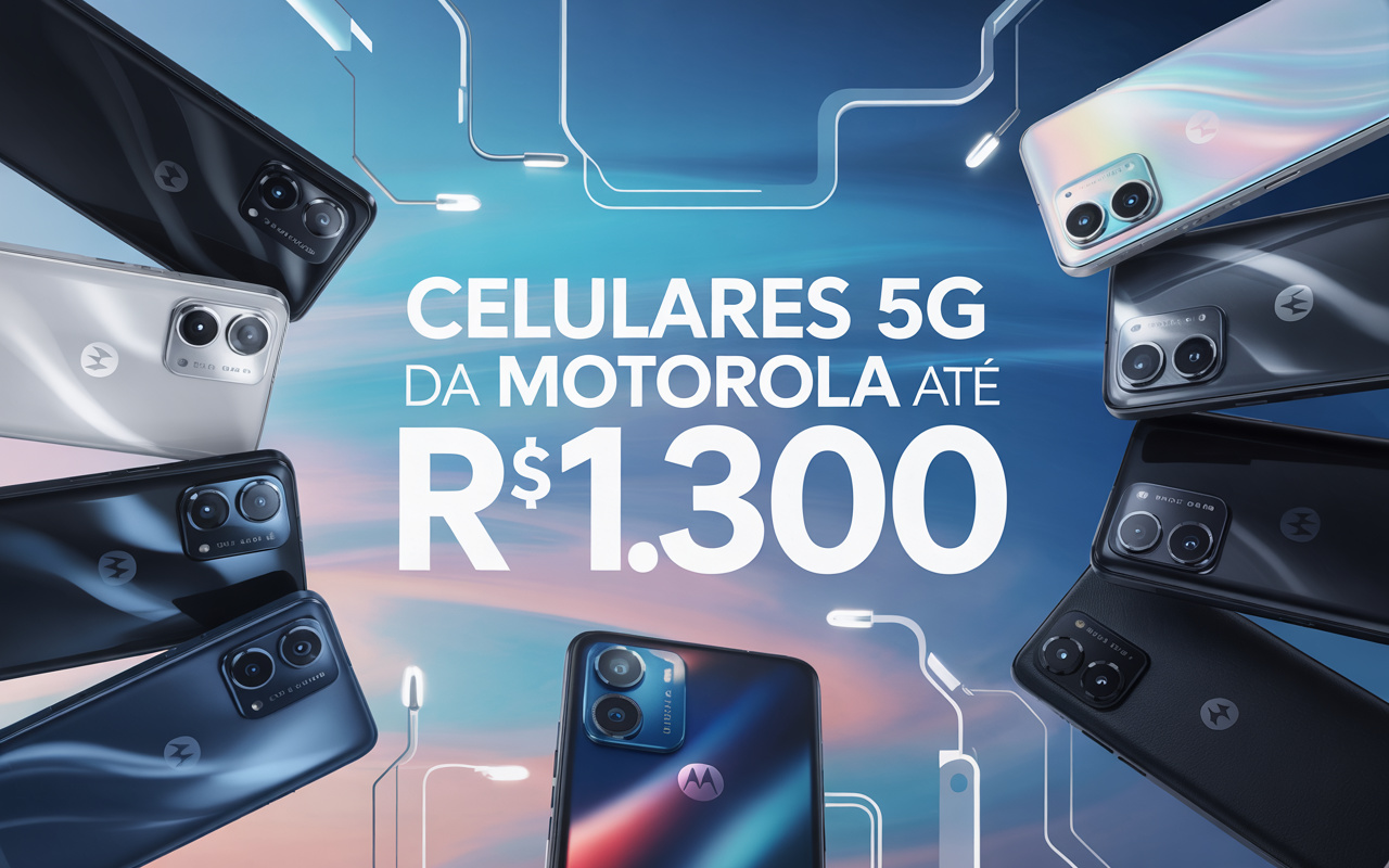 3 celulares 5G da Motorola por até R$ 1.300 que valem a pena para quem quer economizar sem abrir mão da velocidade